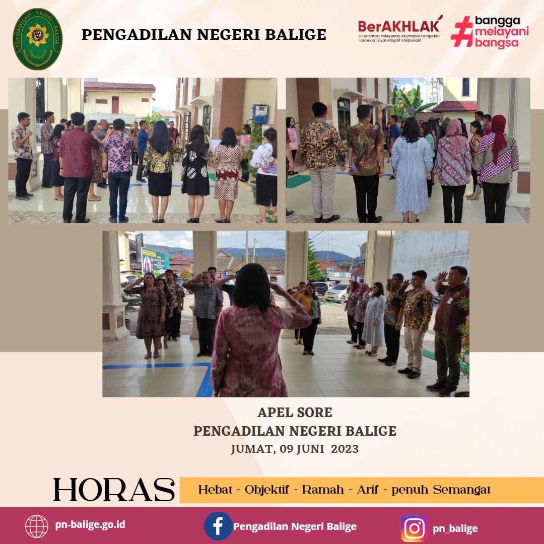 Apel JUMAT Sore PN Balige, 09 JUNI 2023 Apel JUMAT Sore PN Balige, 09 JUNI 2023